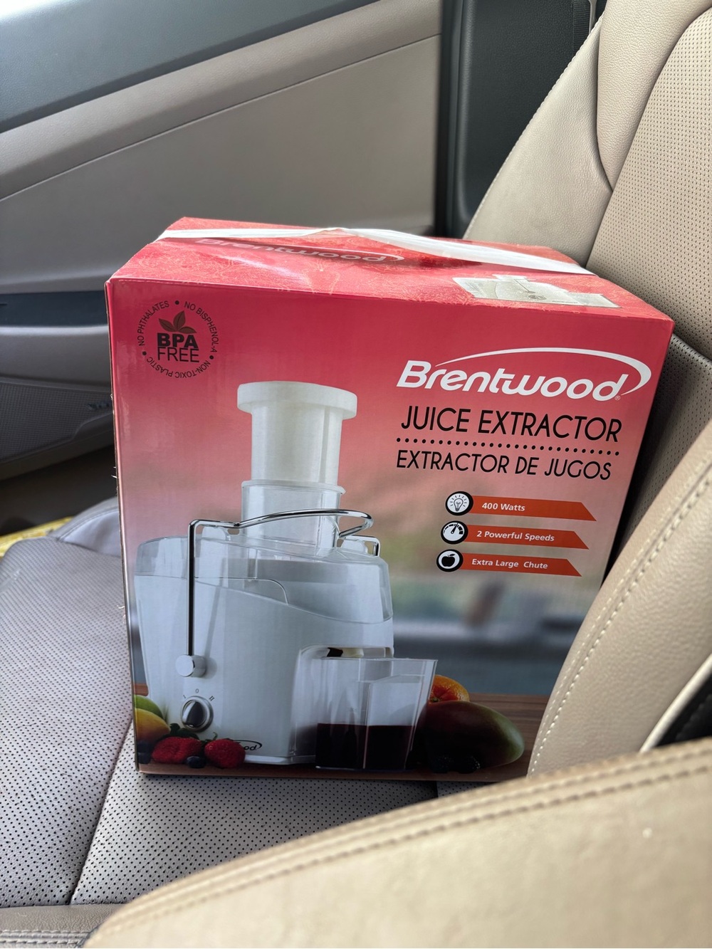 Brentwood White Juice Extractor - Powerful Home Juicer